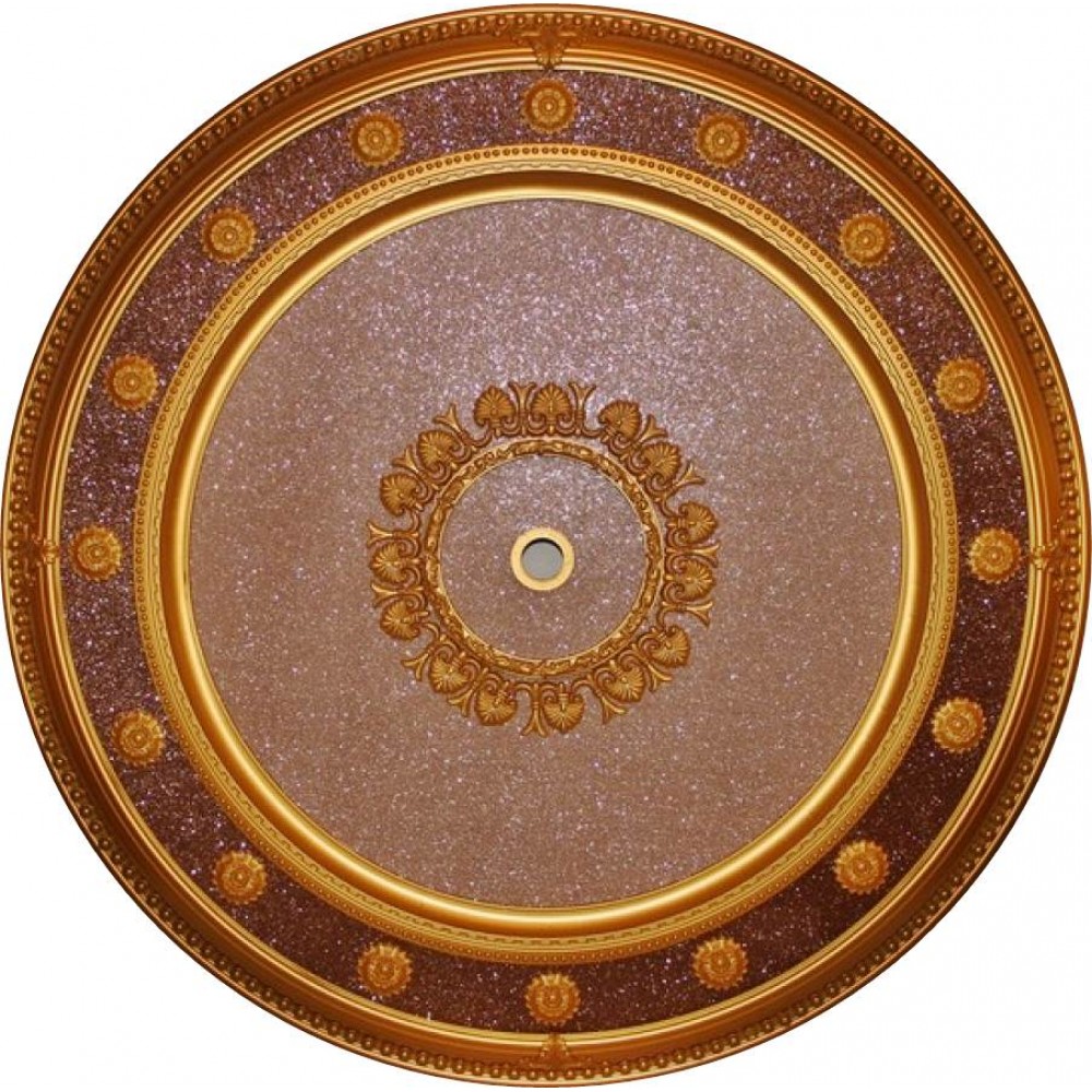 110 Cm Yuvarlak Osmanli Saray Tavan S-425 Avize Gobegi Altin Varak Kaplamali 3D